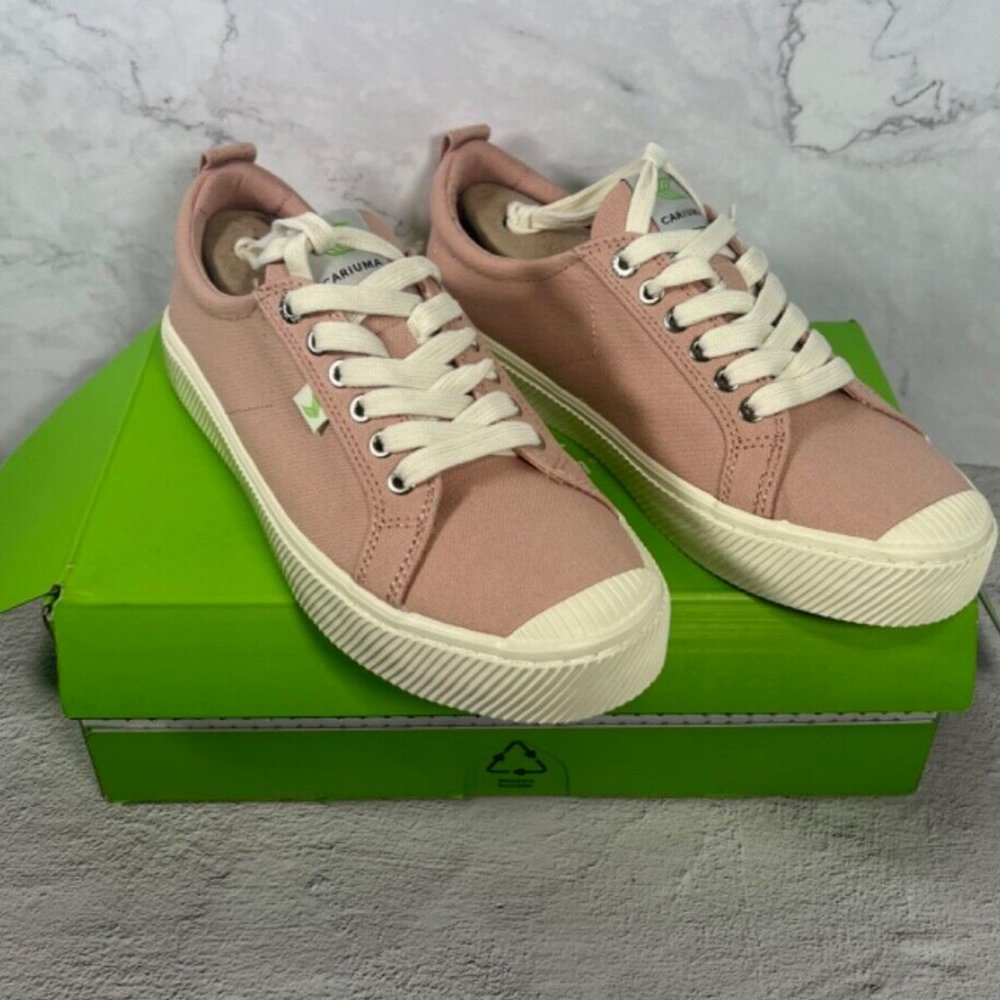 Cariuma OCA Low Canvas Sneakers Unisex Size 8.5 Men/10 Women Dusty Rose - Picture 4 of 10